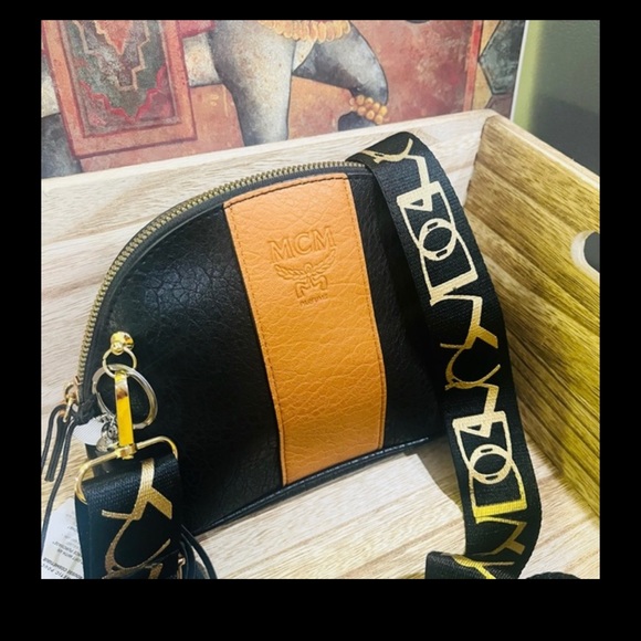 MCM Handbags - Authentic MCM Beauty Pouch – DIY Converted to Crossbody